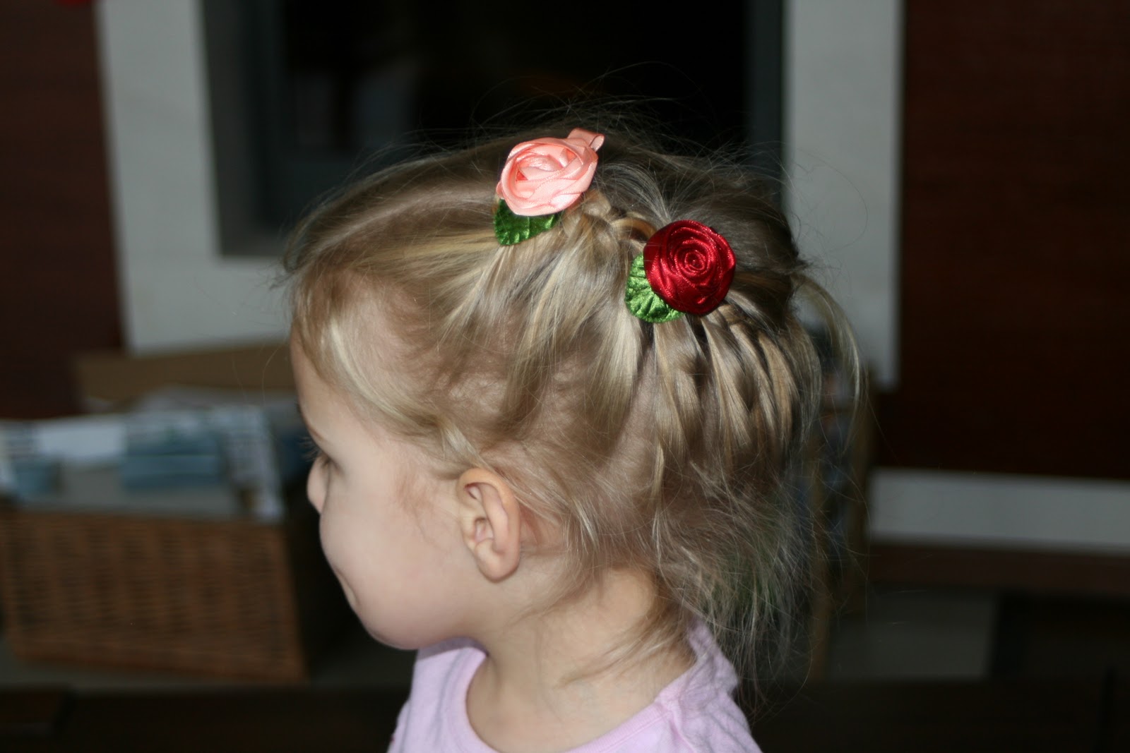 365 craft x charity Day 21 Mini Rose Hair Clips (2 in 1)