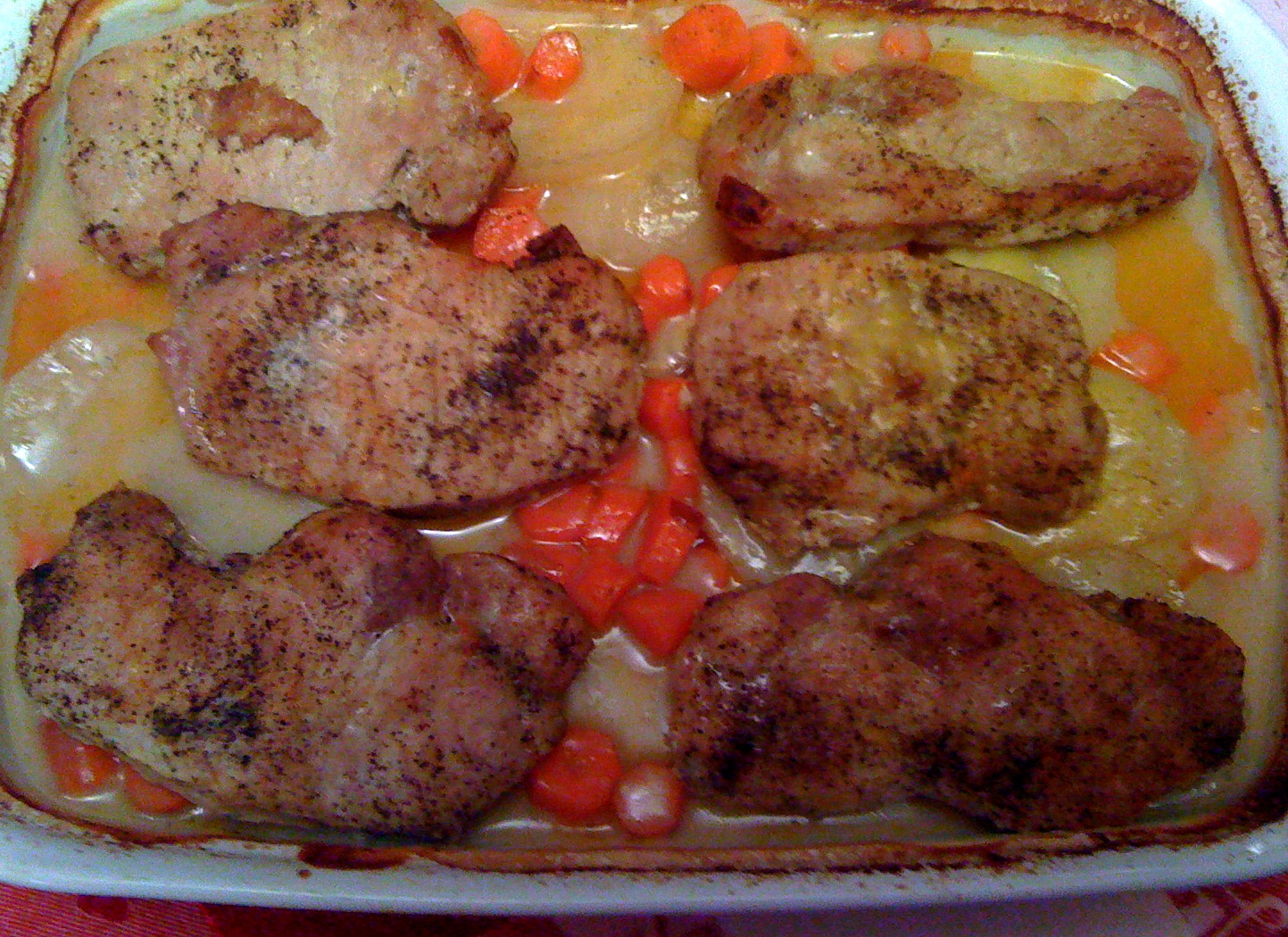 Sweet Tea and Cornbread Creamy Pork Chop Casserole!