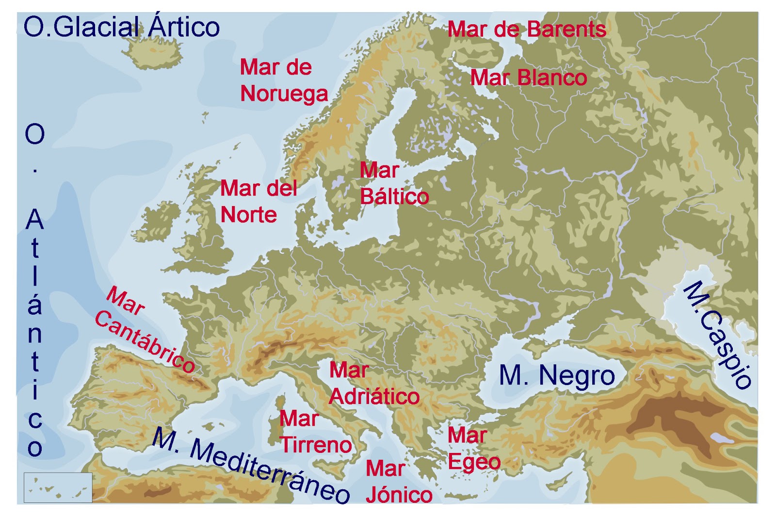 EUROPA, EL VIEJO CONTINENTE Y SUS REGIONES GEOGRAFICAS : Mapas