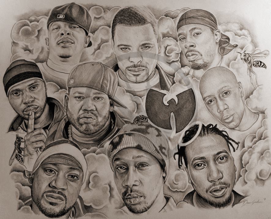 Dgartwork My Drawing Of Wu Tang Rza Gza Ghostface Killah Inspectah Deck Ol Dirty Bastard Raekwon U God Method Man Masta Killa