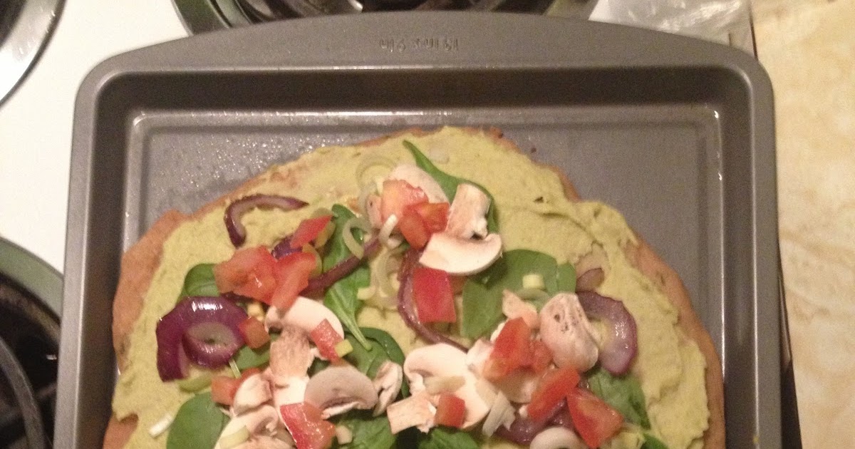 Accidental Vegan Avocado Hummus Flatbread