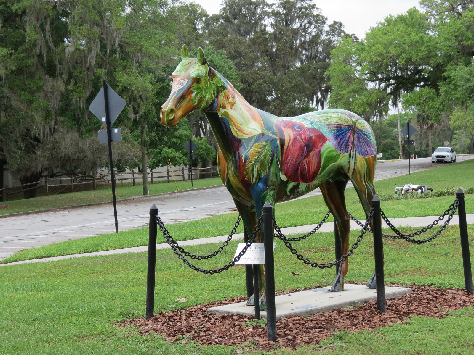 'Horse of Plenty' one of 52 horse statues for "Horse Fever" in Ocala