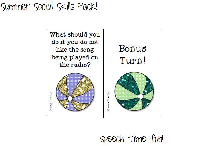 Summer Social Skills Pack! - Speech Time Fun: Speech and Language ...