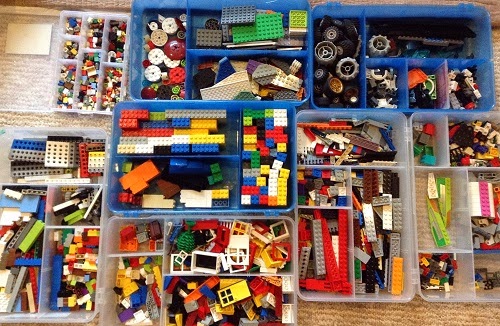 LEGO storage: How I sorted my son's LEGO so that he would tidy it
