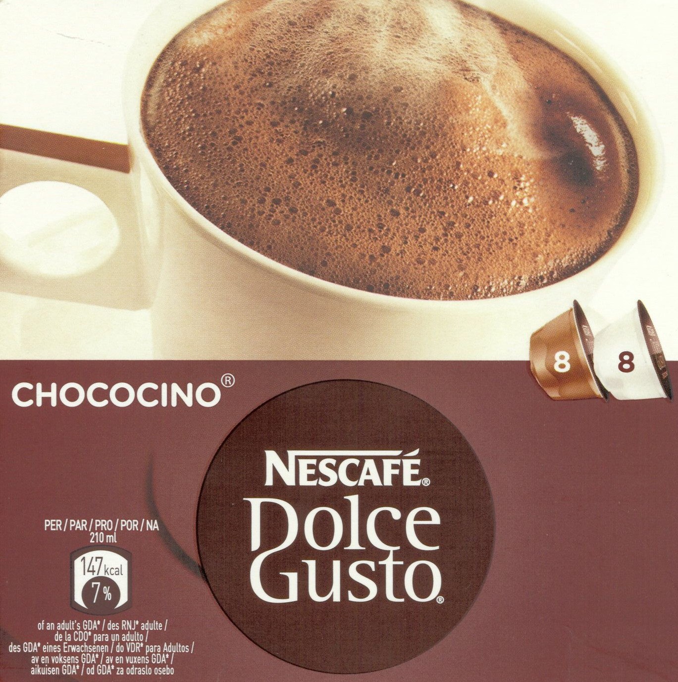 boissons en dosettes: Chococino : chocolat chaud (DG)