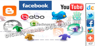 Botões das Redes Sociais na Vertical