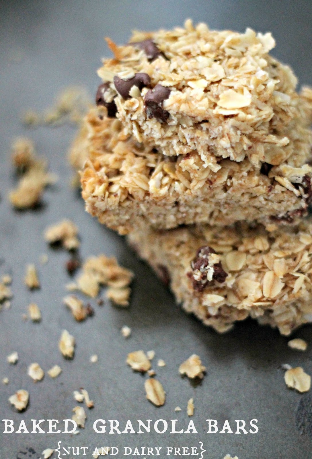 Only From Scratch Snack for School Baked Granola Bars{Nut and Dairy