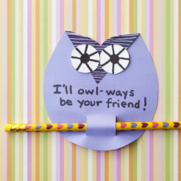 Funny Valentines  Cards  Friends on Owl Perched Pencil Cute Quirky Message Funny V Day Valentines Day