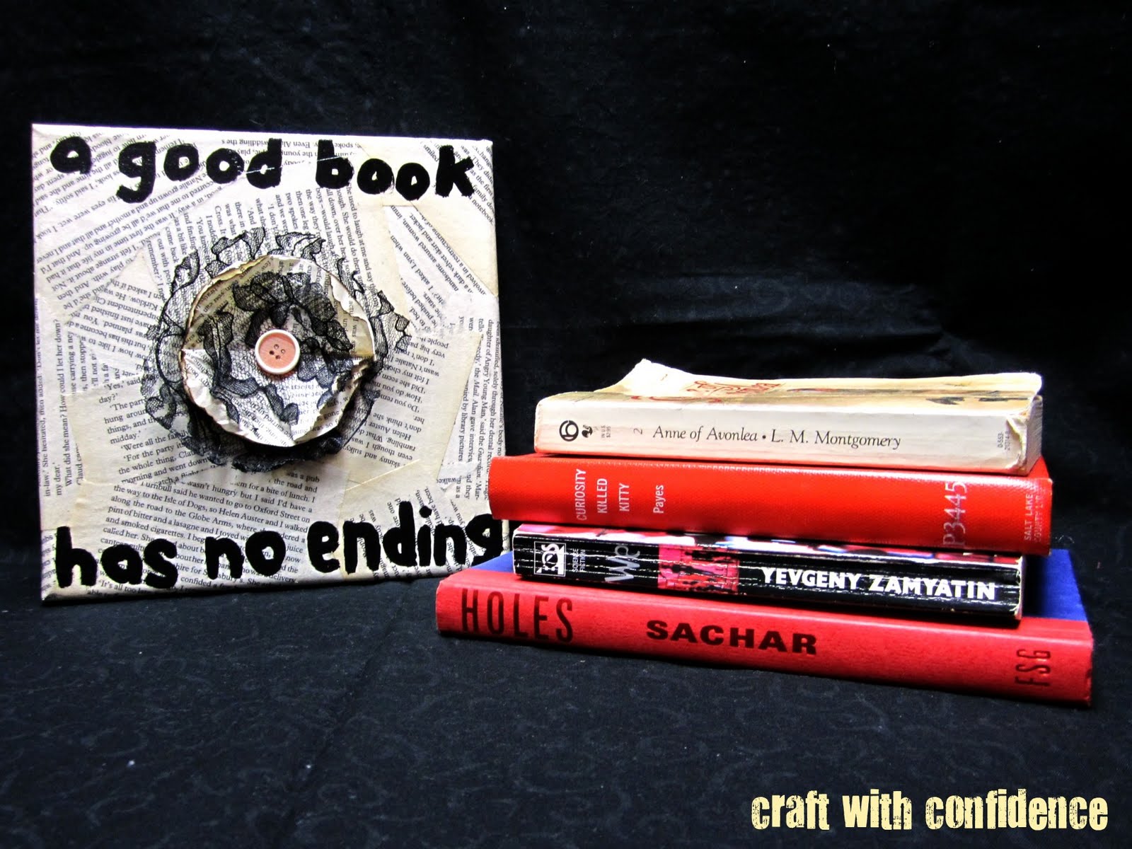Craft with Confidence A Good Book Quote Art Tutorial