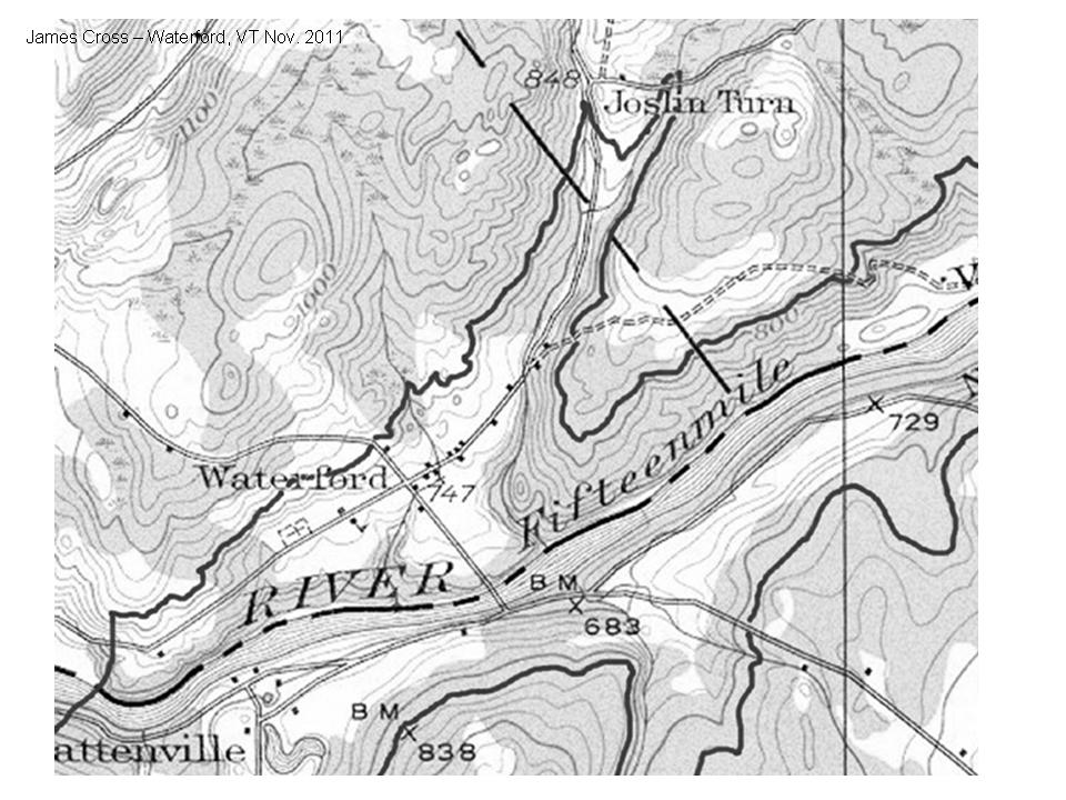 Waterford, Vermont, History Correlation of 1932 Topo Map with Beers Map of Waterford Village