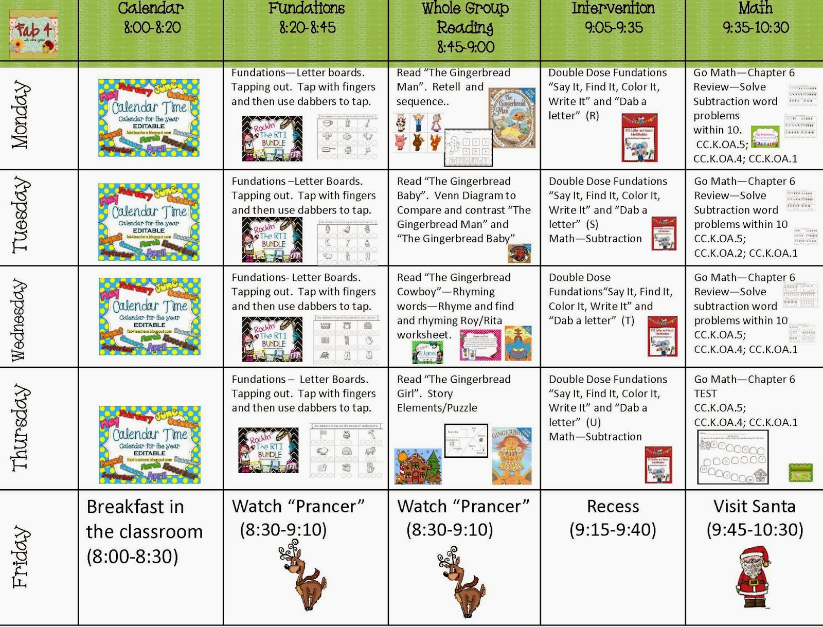 Fab4 Lesson Plans for the Week of December 16, 2013