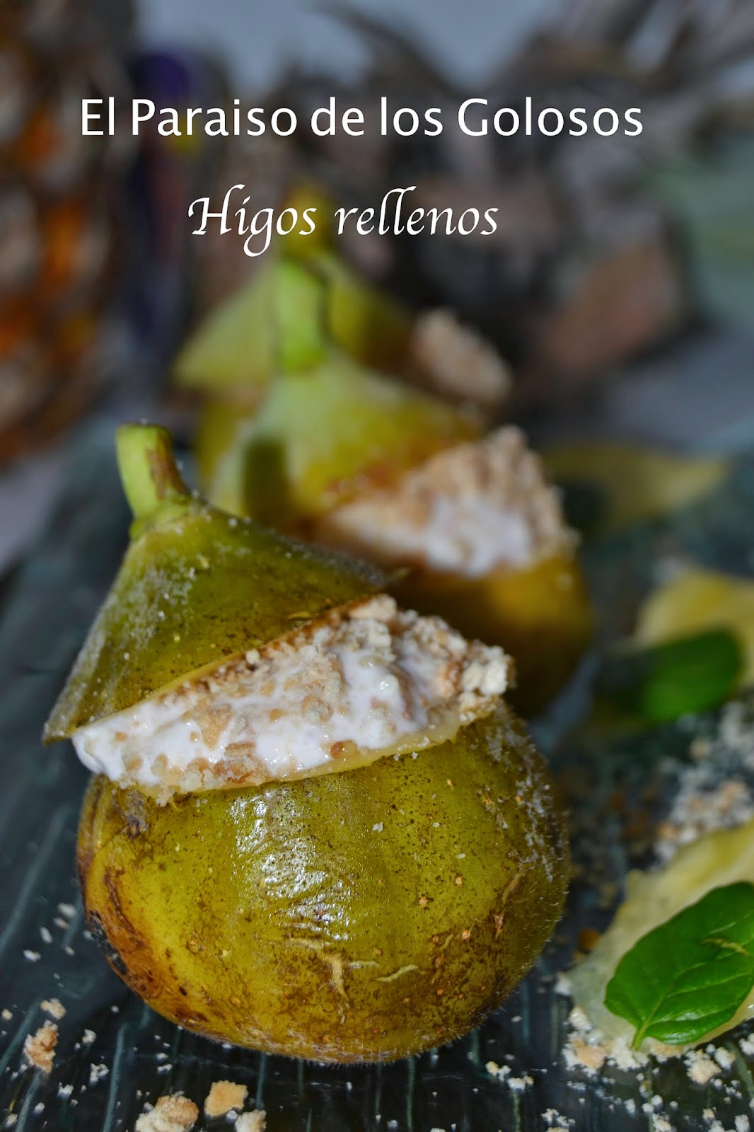 Higos Rellenos Con Queso Cremoso Y Piña
