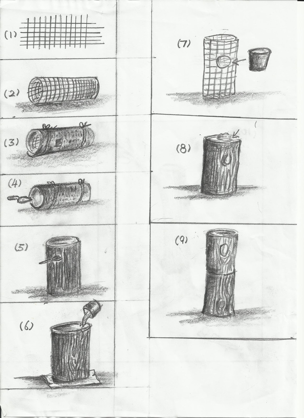 theperanakanconnection How to make a fake tree trunk/stump for your garden