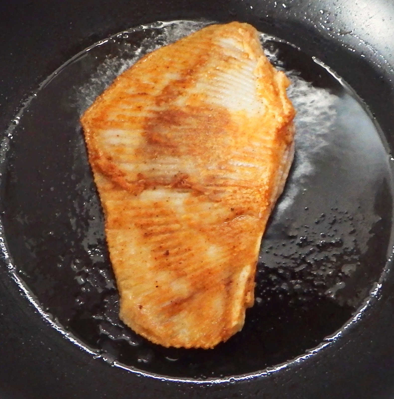 Food By Bram Panfried Skate Wing with Warm Cactus Salad (Ensalada