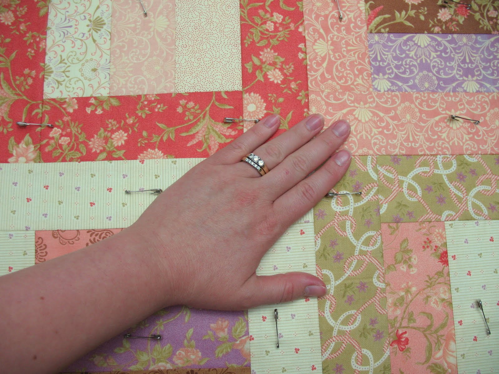 Quilt Girl Designs Tutorial How to Pin Baste a Quilt That Is Bigger Than Your Table