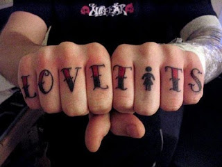 Love Tits Knuckle Tattoo Design