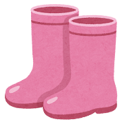 ピンクの長靴のイラスト