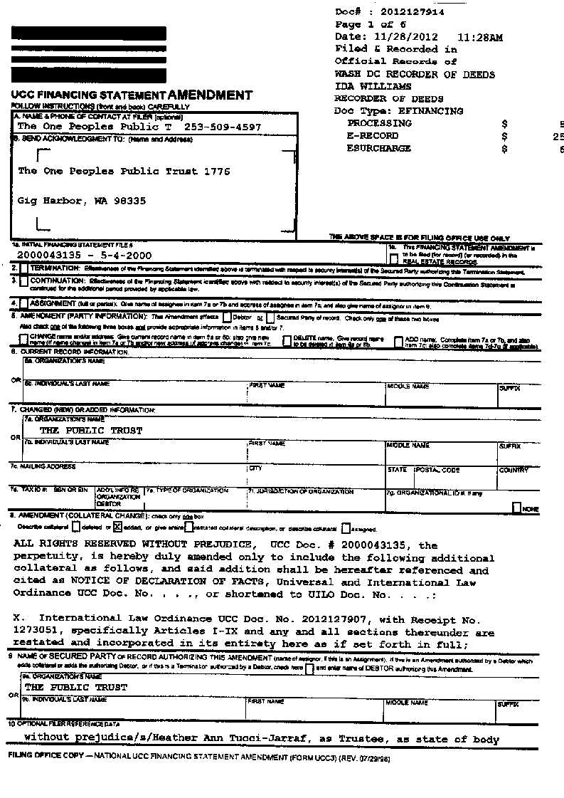the enslavement deception access your own original oppt filings ucc 1 form strawman