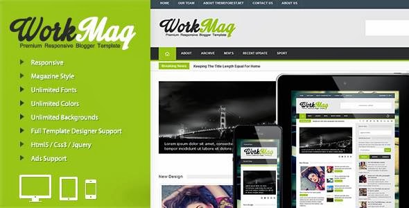 Workmag - Responsive Multipurpose Blogger Template TemplateNew.Com