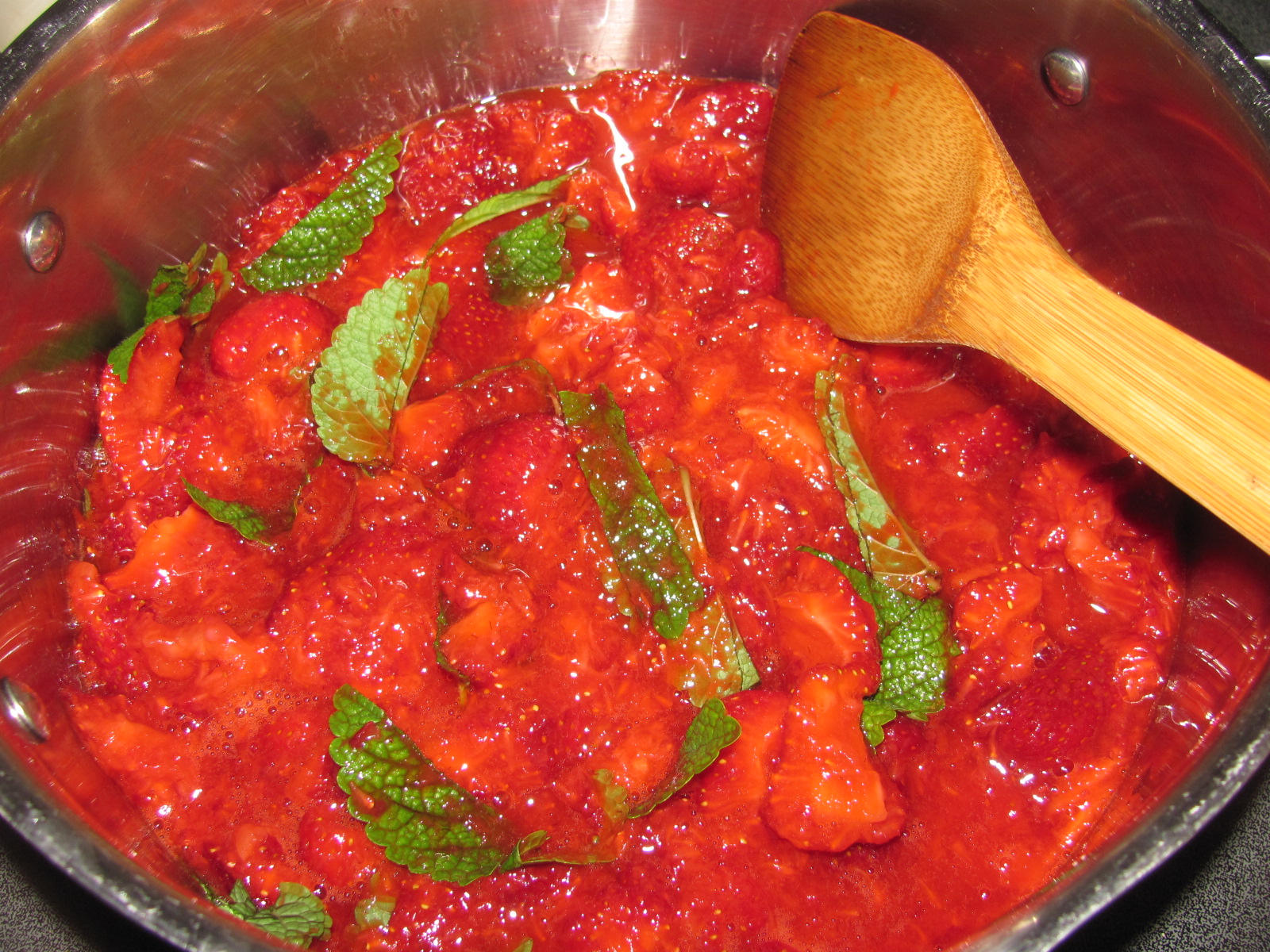 Homesteading on the Homefront Strawberry Lemon Balm Jam