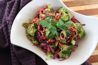 Rainbow Broccoli Beet Chopped Salad