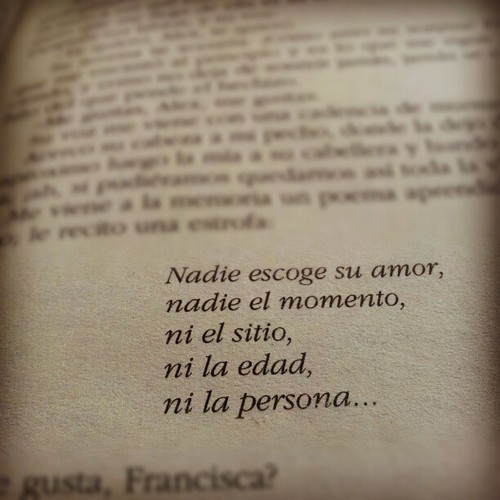 "Añorar el pasado es correr tras el viento" "Francisca, yo te amo"