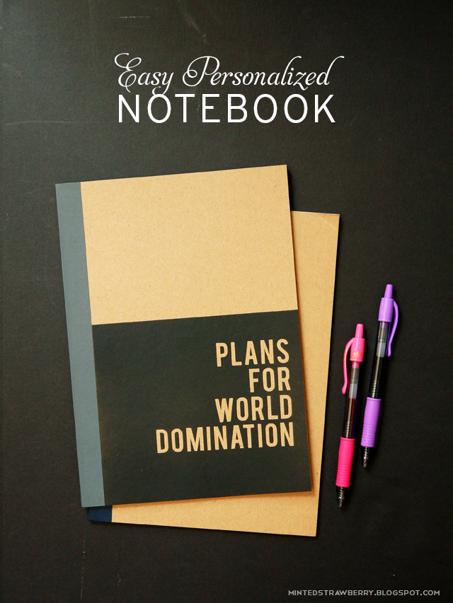 DIY Easy Personalized Notebook Minted Strawberry