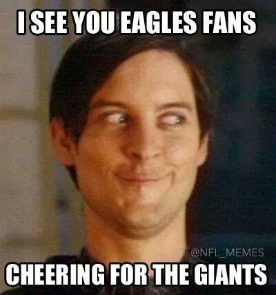 I see you eagles fans cheering for the giants