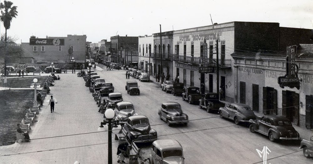 transpress nz cars in Matamoros, Mexico, circa 1950