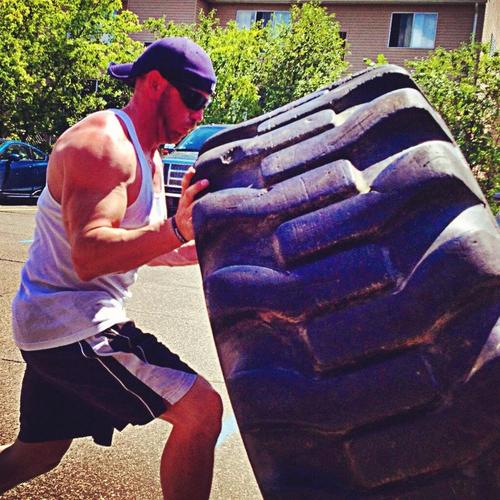 Baseball Training Magazine TIRE FLIPS TO A &quot;FANFLIP