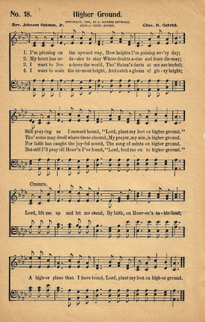 Higher Ground Hymn Antique Hymnal via Knick of Time