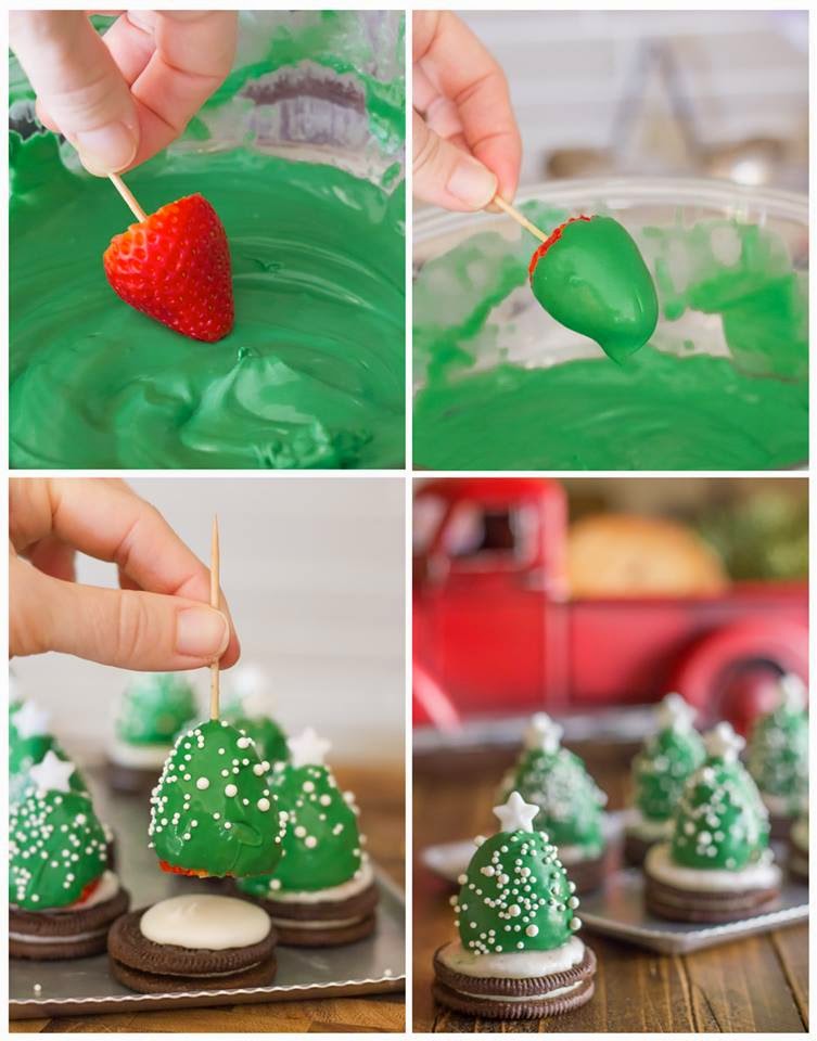 Chocolate Covered Strawberry Christmas Trees - DIY Craft Projects