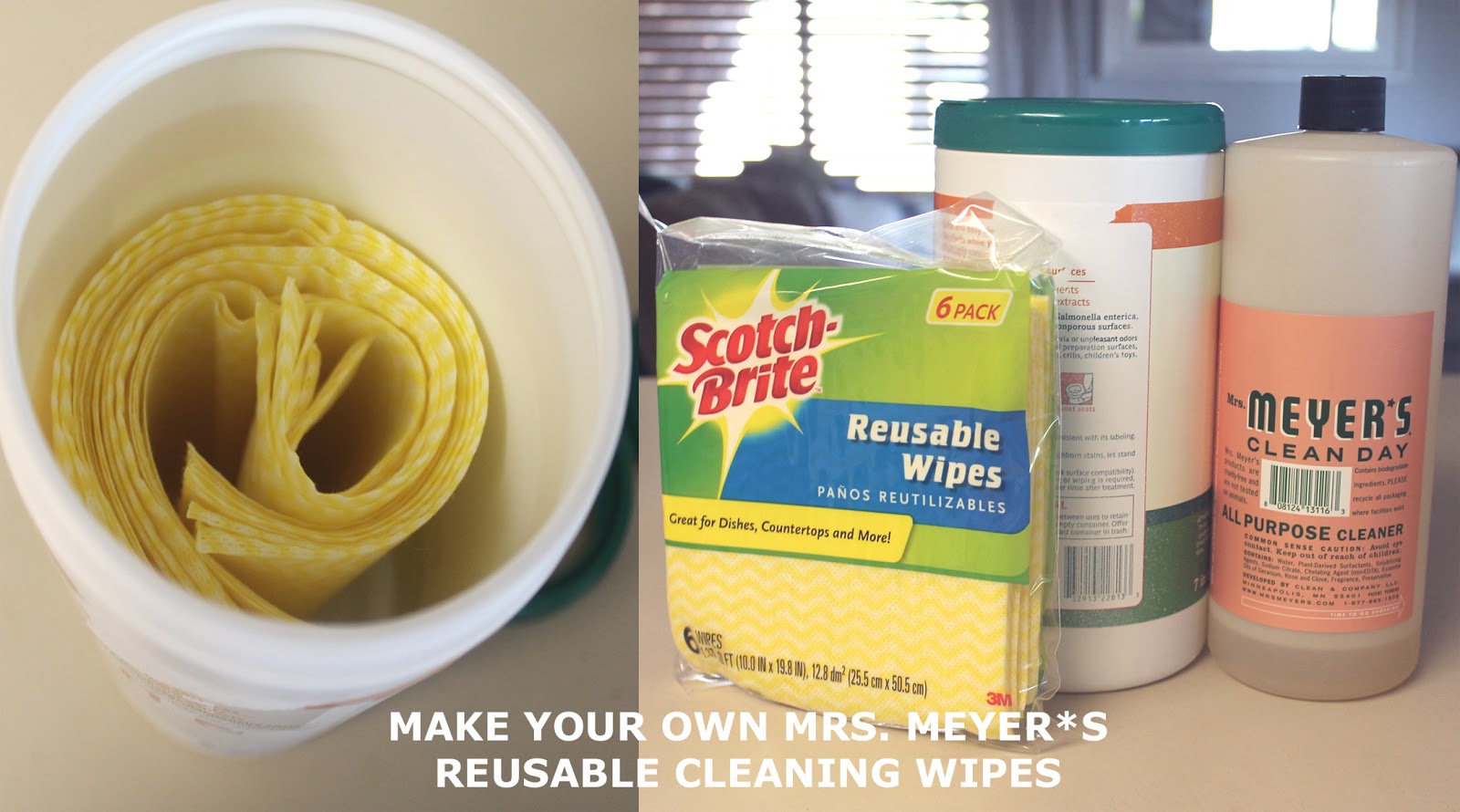 DiligentDesigner Make Your Own Mrs. Meyer's Reusable Cleaning Wipes