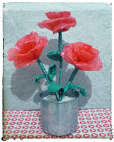 DIY bunga mawar dari kantung plastik