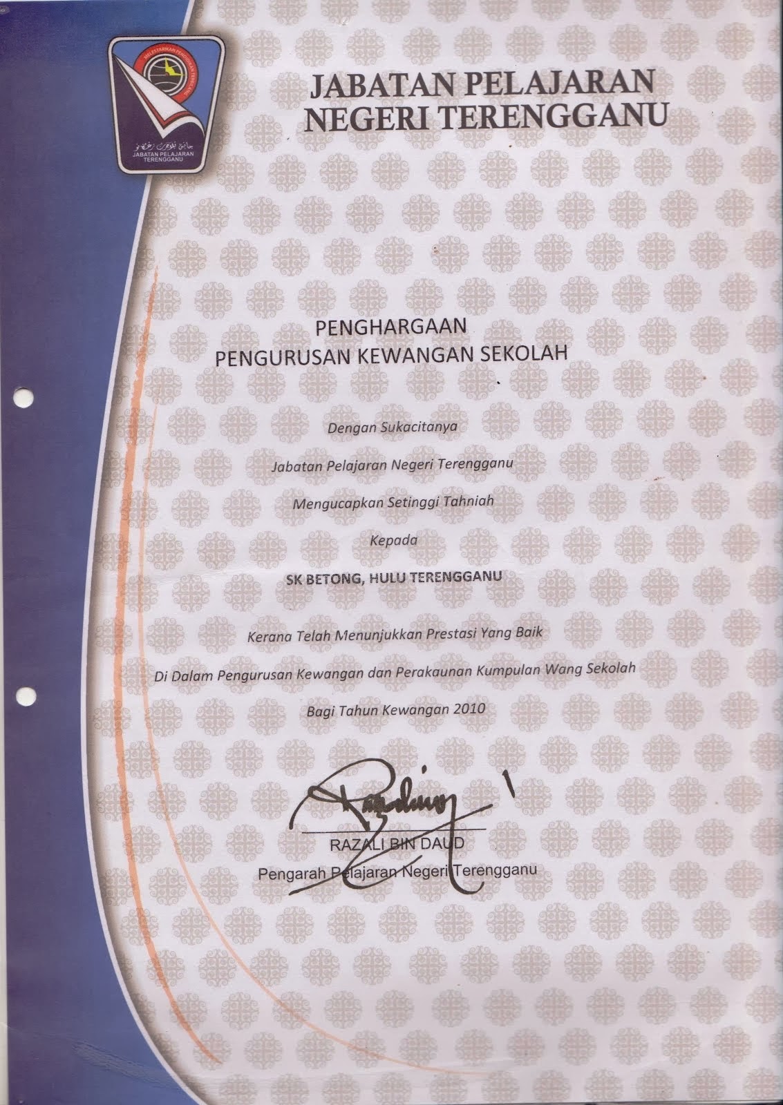 PENGURUSAN KEWANGAN 2010