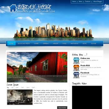 Dream Home blogger template. template blogspot free