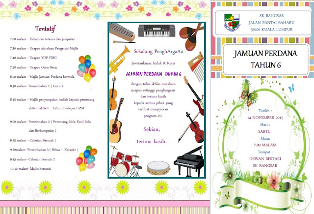 Contoh Buku Program Majlis Hari Raya Kerkosi