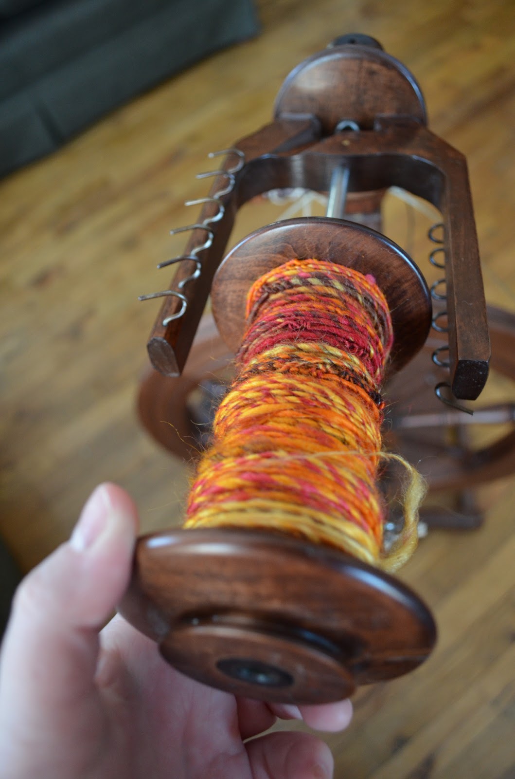 Iron Oak Farm Intro to Spinning Removing the Filled Bobbin and