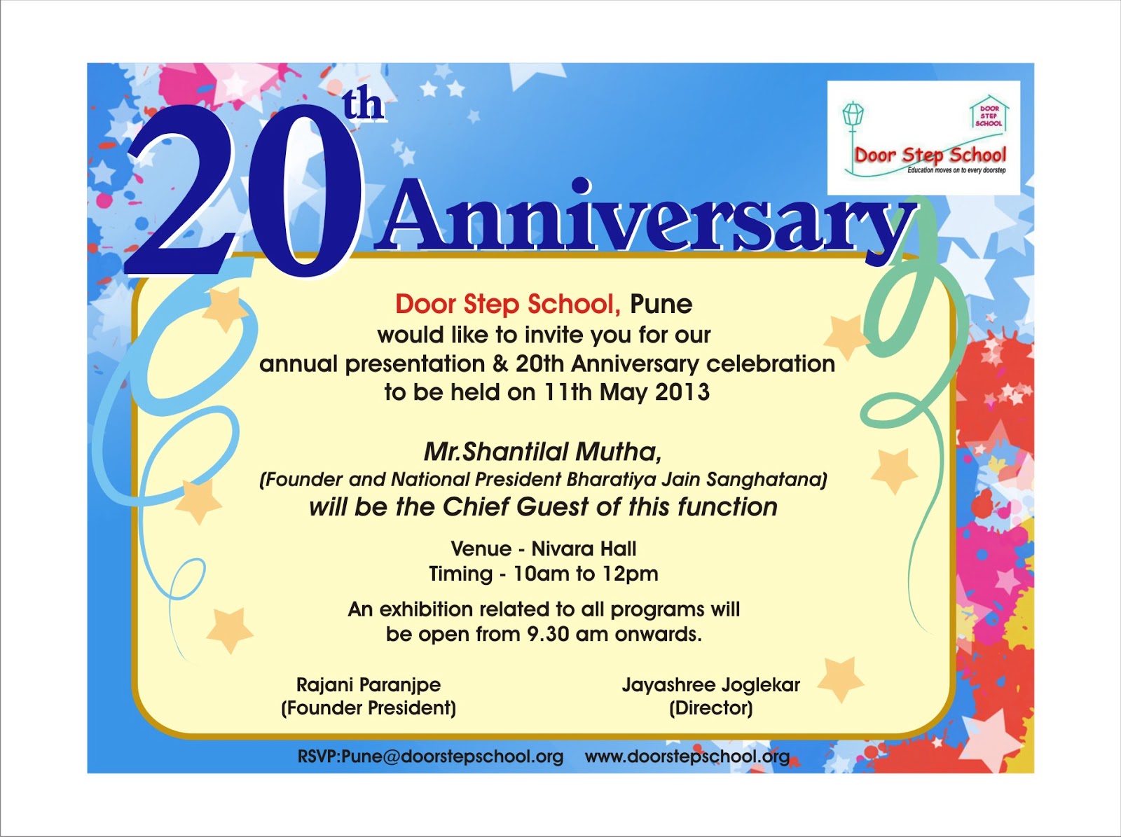 Every Child Counts DSS 20th Anniversary Programme