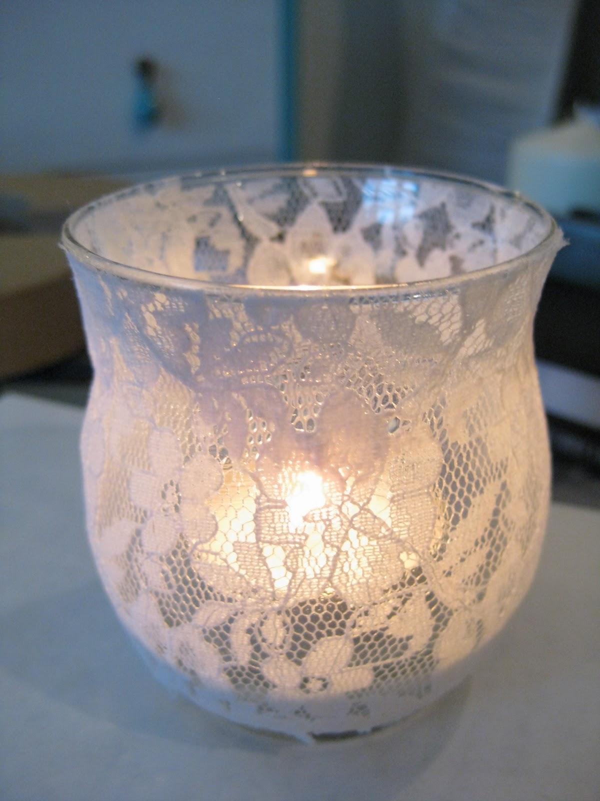 Life Designed DIY Lace Candle Holders