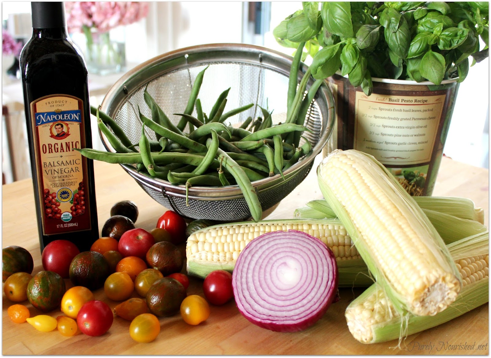 Purely Nourished Corn, Tomato and Green Bean Salad