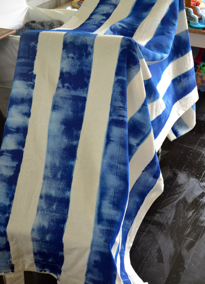 The Kirsty Files the easiest table cloth you'll ever paint {a DIY}