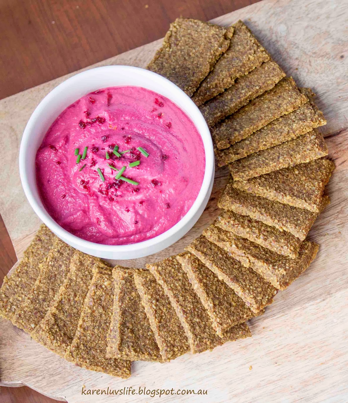Beetroot Pate/Dip a pretty raw vegan sharing dip KARENLUVSLIFE