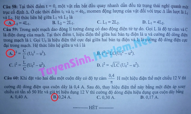 hd1 tham khao de dap an de thi vat ly khoi A nam 2012 ma de 371 hd1 tham khao dap an de thi vat ly khoi A nam 2012 ma de 371
