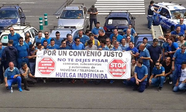 Huelga trabajadores de contratas y subcontratas de Telefónica, Canarias Huelga trabajadores de contratas y subcontratas de Telefónica, Canarias