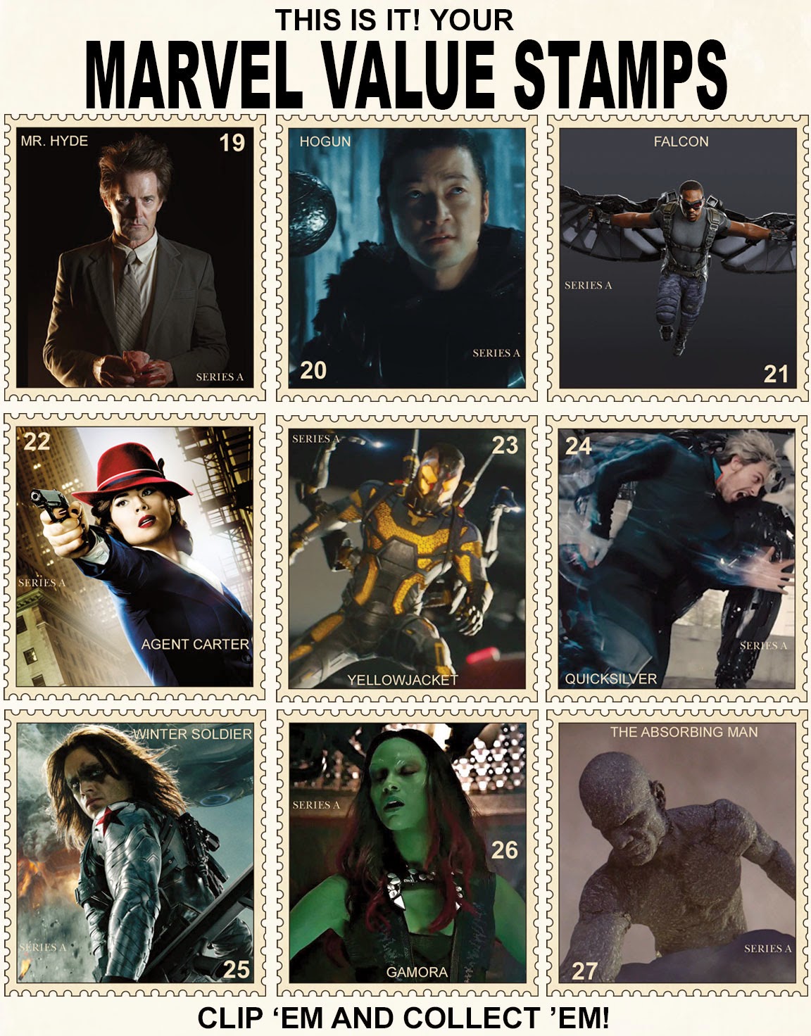 IndieOnly Another Batch of the MCU Marvel Value Stamps