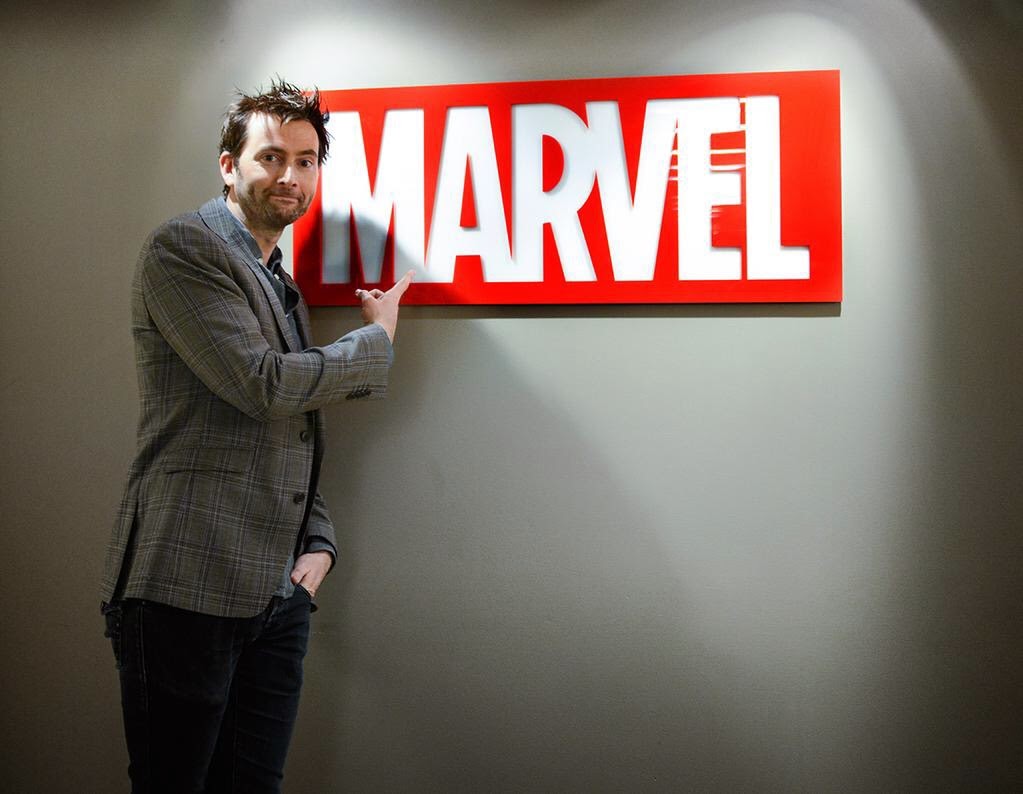 David Tennant visiting Marvel HQ