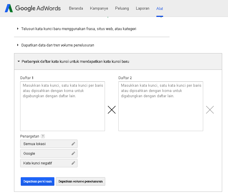 Riset Kata Kunci Google Keyword Planner Article Plimbi Social