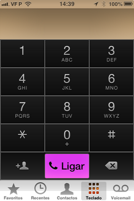 Teclado iOS6 em alto contraste