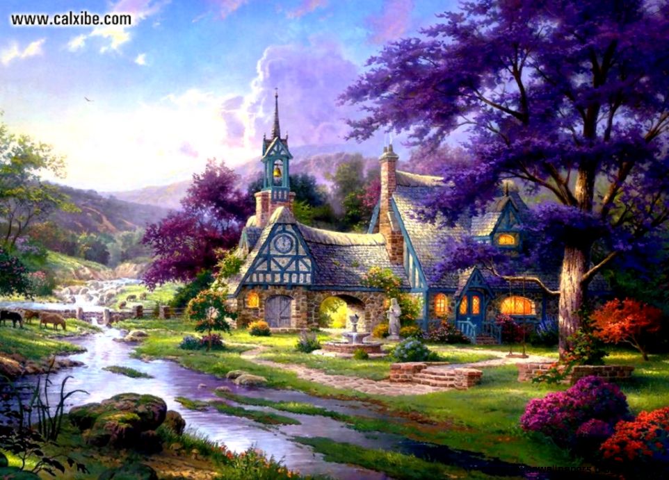 Thomas Kinkade Wallpapers For Desktop Clocktower Cottage photos of Thomas Kinkade Wallpapers For Desktop Clocktower Cottage photos of